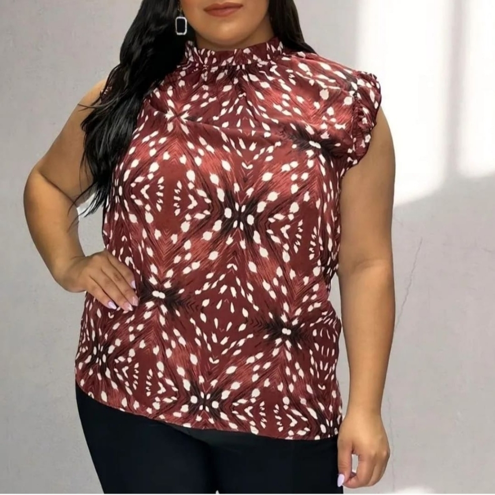 Printed Blouse Plus